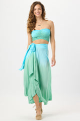 Azure Wrap Skirt