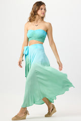 Azure Wrap Skirt