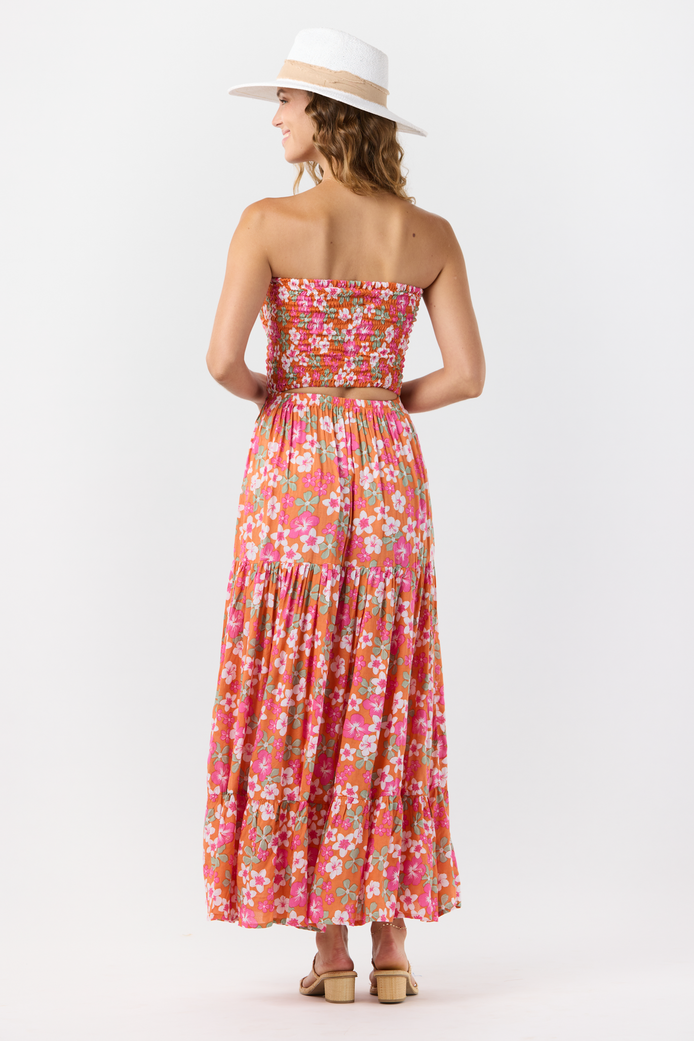 KAREN MILLEN*カラーブロック ティアード ホルターマキシドレス 国内発・関税込!! KAREN MILLEN*ホルター ロゼットマキシドレス