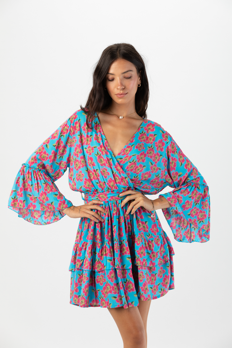 Jacquard detail short dress Riu ネイビー Jacquard detail short dress – Riu