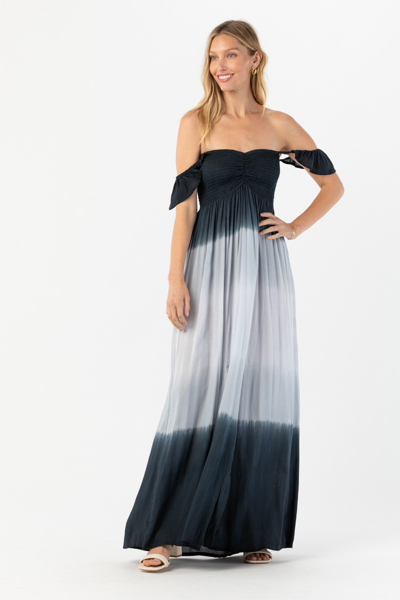 tiare hawaii hollie off shoulder maxi dress Tiare Hawaii Hollie Maxi Dress in Aloha Pink