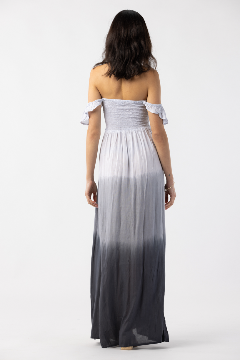 tiare hawaii hollie off shoulder maxi dress Tiare Hawaii Hollie Maxi Dress in Pink Violet Ombre