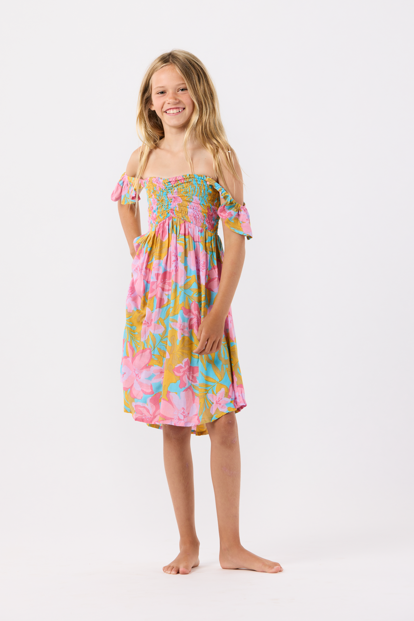 Kids Hollie Dress | Hawaiian Apparel & Beachwear | Honduras Turquoise | Size 2-4 | Tiare Hawaii Kids Hollie Dress | Hawaiian Apparel & Beachwear | Honduras Turquoise | Size 2-4 | Tiare Hawaii