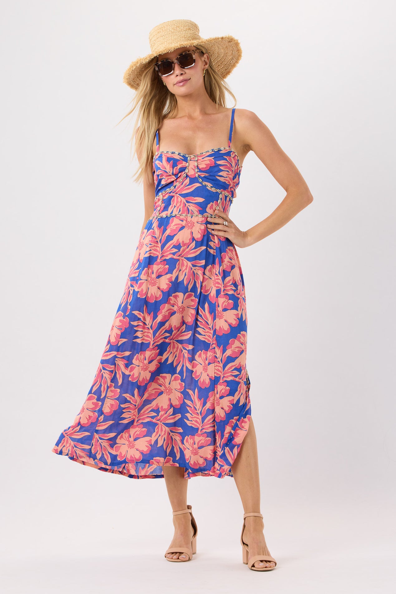 green emerald velvet dress Hawaiian Party Maxi Dress Pink main image 0