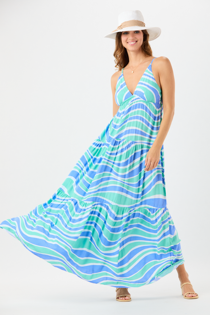 Tiare Hawaii Waverly Maxi Dress, Rainforest Smoke main image 1