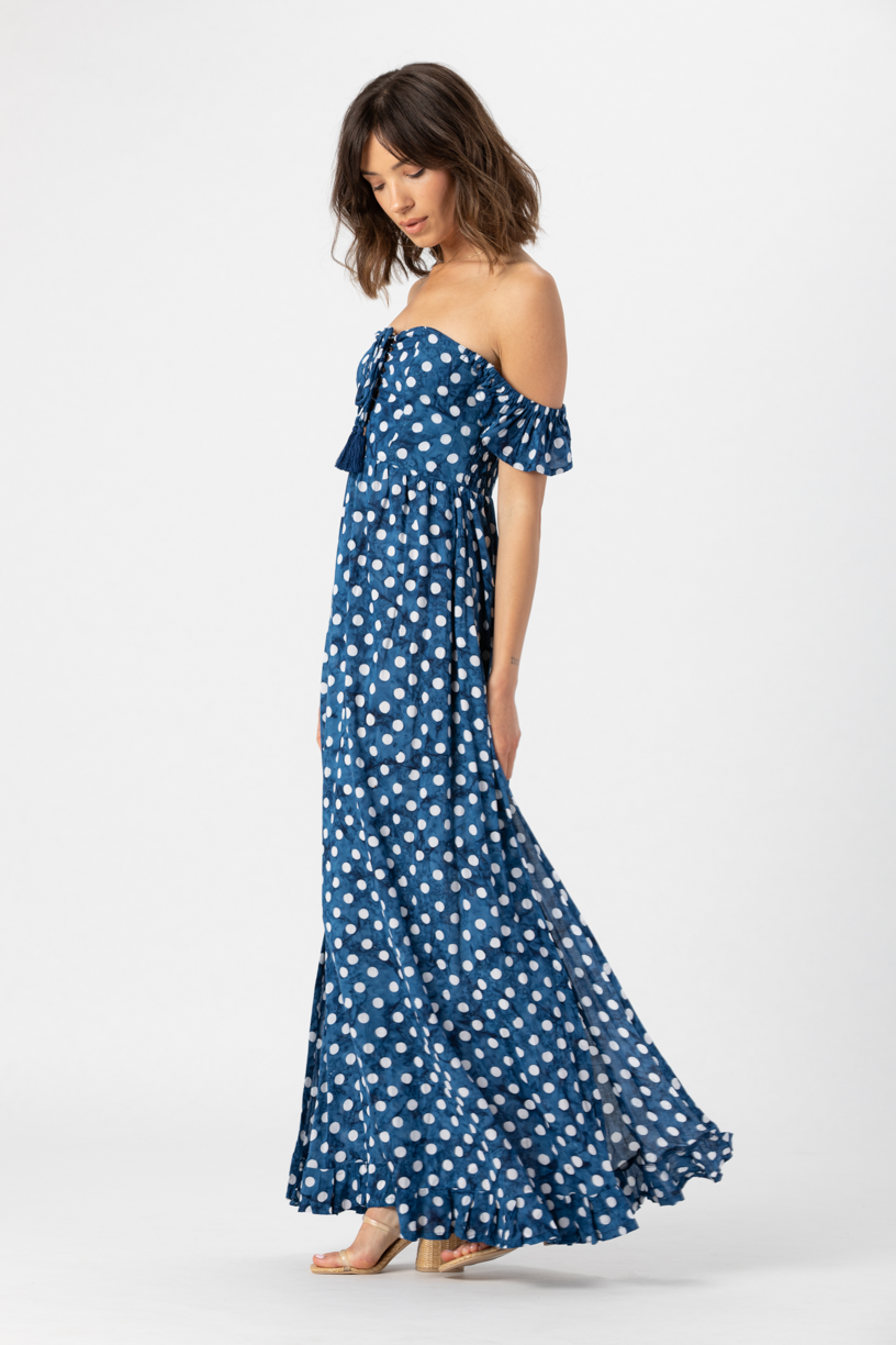 Green polka top dot dress oasis